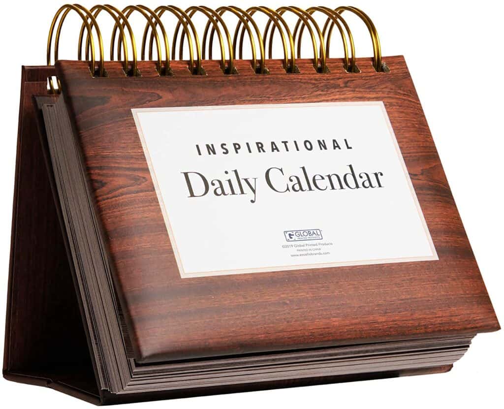 Motivational Inspirational Perpetual Daily Flip Work from Home Desk Calendar