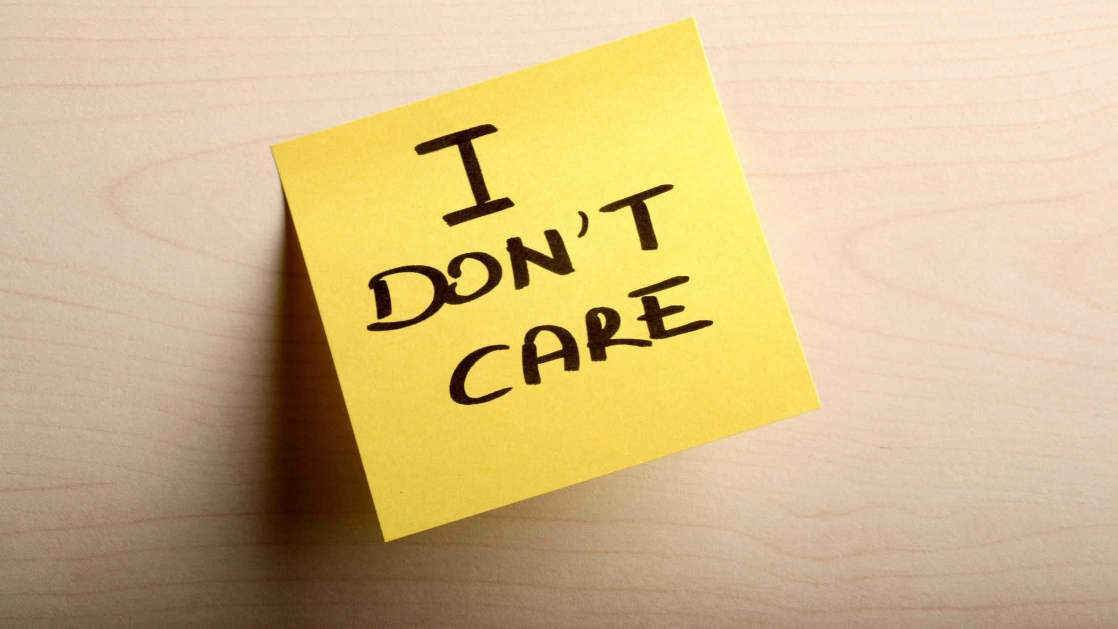 How do you manage an employee who doesn't care?
